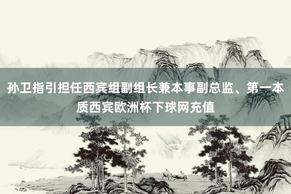 孙卫指引担任西宾组副组长兼本事副总监、第一本质西宾欧洲杯下球网充值