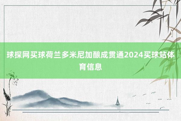 球探网买球荷兰多米尼加酿成贯通2024买球站体育信息