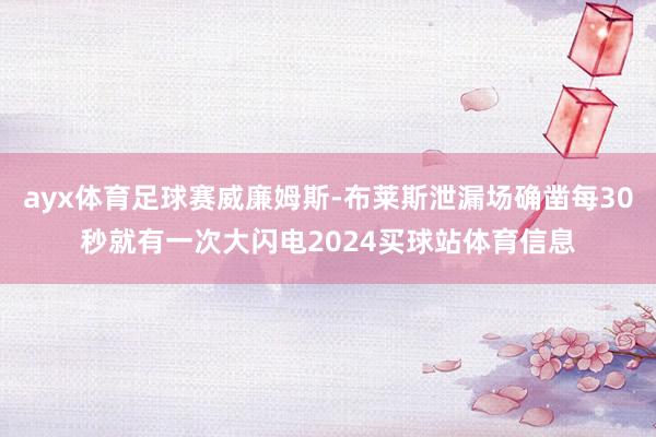 ayx体育足球赛威廉姆斯-布莱斯泄漏场确凿每30秒就有一次大闪电2024买球站体育信息