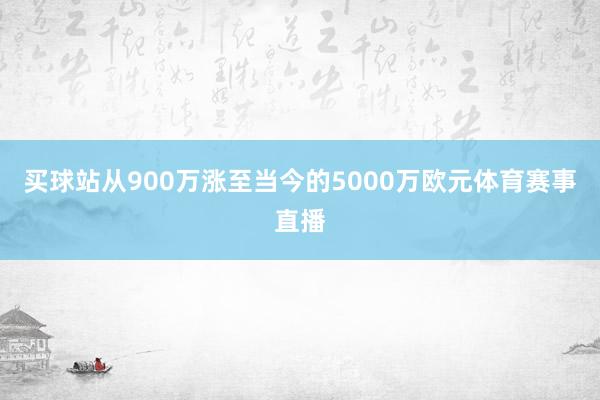 买球站从900万涨至当今的5000万欧元体育赛事直播