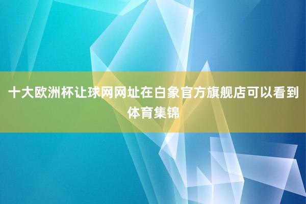 十大欧洲杯让球网网址在白象官方旗舰店可以看到体育集锦