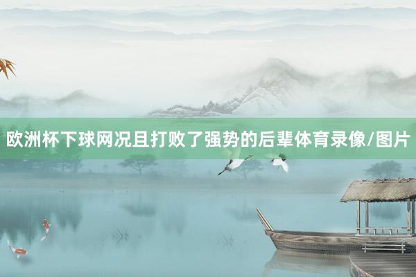 欧洲杯下球网况且打败了强势的后辈体育录像/图片