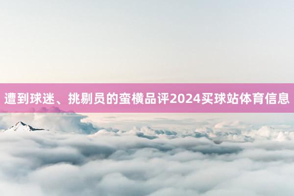 遭到球迷、挑剔员的蛮横品评2024买球站体育信息
