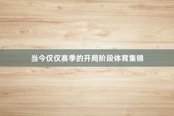 当今仅仅赛季的开局阶段体育集锦