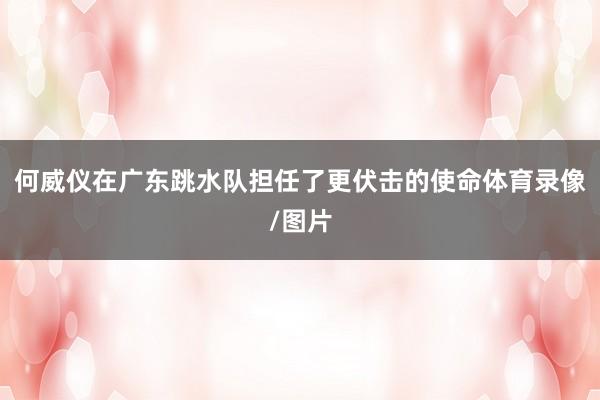 何威仪在广东跳水队担任了更伏击的使命体育录像/图片