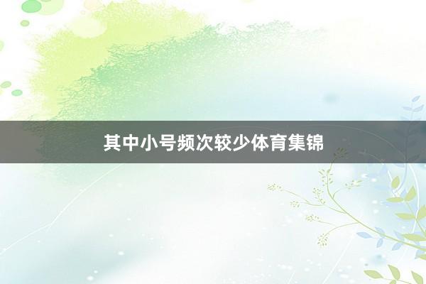 其中小号频次较少体育集锦