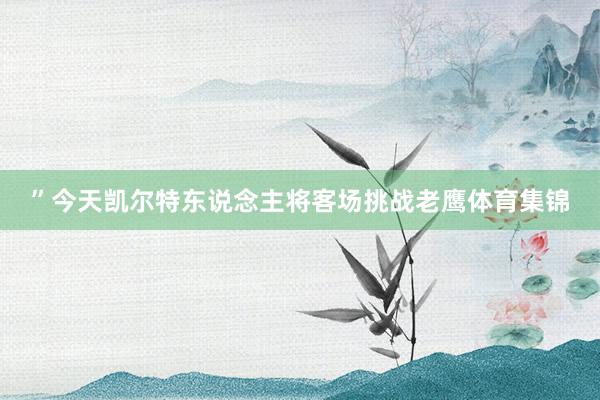 ”今天凯尔特东说念主将客场挑战老鹰体育集锦