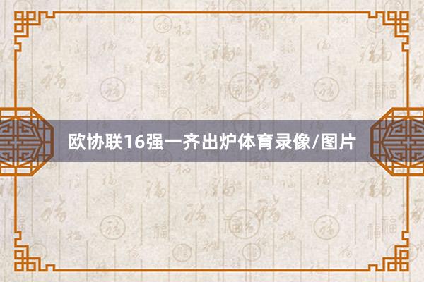 欧协联16强一齐出炉体育录像/图片