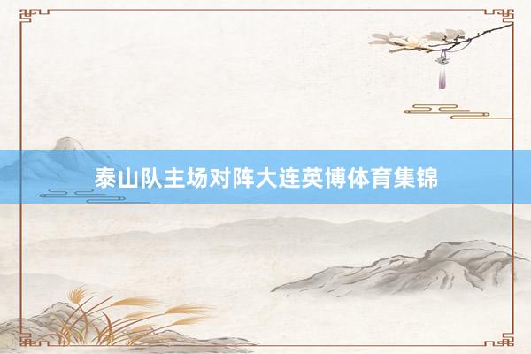 泰山队主场对阵大连英博体育集锦