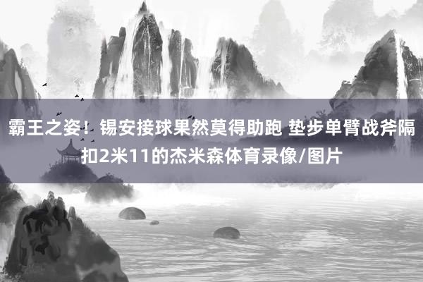 霸王之姿！锡安接球果然莫得助跑 垫步单臂战斧隔扣2米11的杰米森体育录像/图片