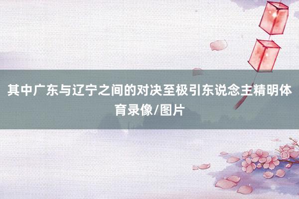 其中广东与辽宁之间的对决至极引东说念主精明体育录像/图片